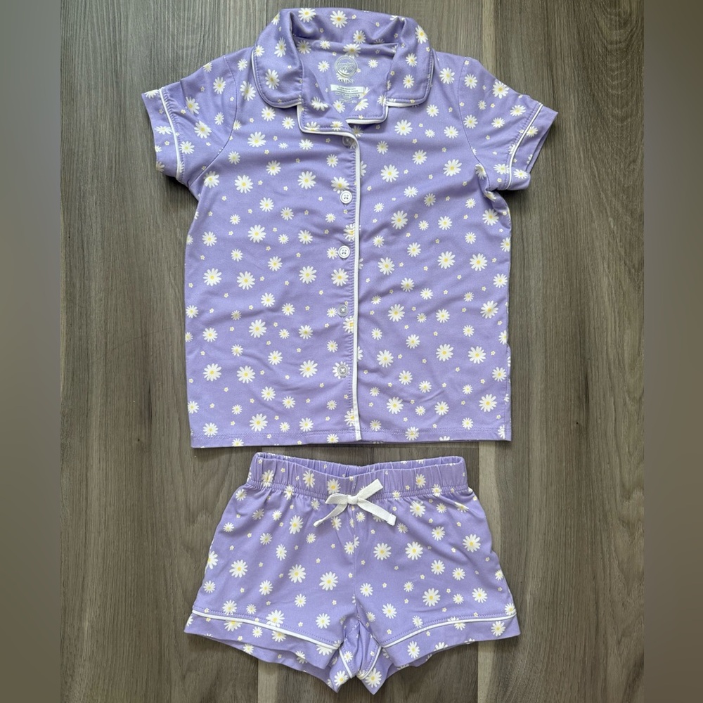 Wonder Nation Lavender Daisy Kids Pajama Set
